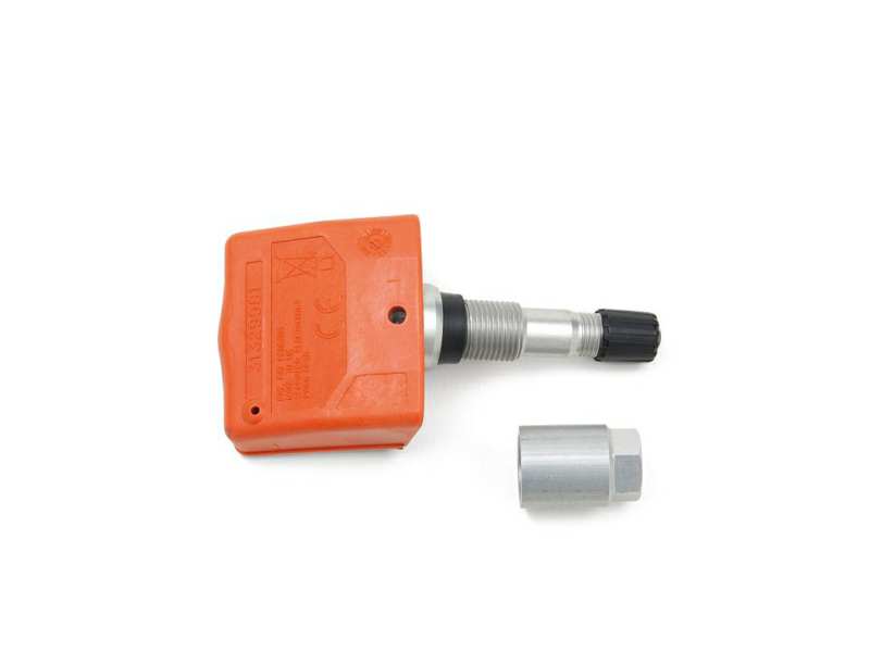 SCHRADER Tire pressure sensor 10699229 Permissible maximum speed [km/h]: 250, Inspection Tag: CE, Tightening Torque [Nm]: 8, Supplementary Article/Info 2: with nut, with valves, Vehicle Equipment: for vehicles with tyre pressure control system, Mounting Type: Bolted, Valve colour: Silver, Housing Colour: Orange, Code: 3046, Frequency Range [MHz]: 433 
Code Letter: 3046, Tightening Torque [Nm]: 8, Mounting Type: Bolted, Vehicle Equipment: for vehicles with tyre-pressure monitoring system, Supplementary Article/Info 2: with groove, wi 1.