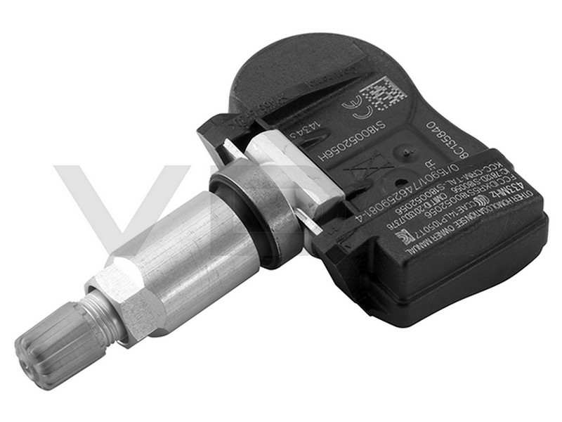 VDO Tire pressure sensor 10925920 Version: TG1C EVO, Permissible maximum speed [km/h]: 250, Rims: for steel rims, for light alloy rims, Valve stem material: Aluminium, Colour: Silver, Frequency Range [MHz]: 433, Follow installation instructions: