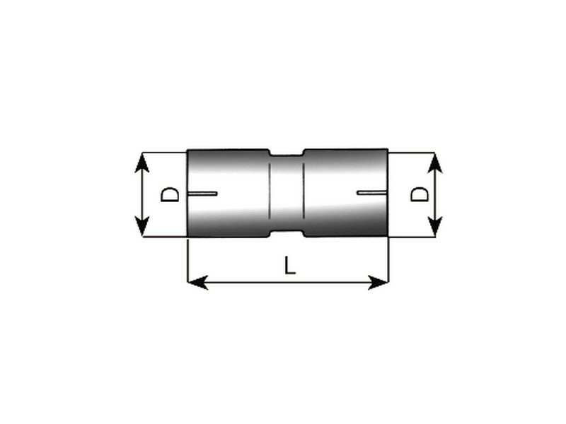 DINEX Reduzierverlängerung für Auspuff 505858 Durchmesser [mm]: 101, Rohrverbinder: Klemmschelle, Länge [mm]: 300, Höhe [mm]: 105, Breite [mm]: 105 1.