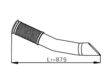 DINEX Flexibles Auspuffrohr 516983 Einbauposition: vorne, Höhe [mm]: 114, Breite [mm]: 114, Länge [mm]: 879, Material: Edelstahl, Abgasnorm: Euro 5 3.