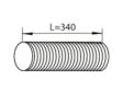 DINEX Flexibles Auspuffrohr 517216 Einbauposition: mitte, Höhe [mm]: 132,3, Breite [mm]: 132,3, Länge [mm]: 295, Abgasnorm: Euro 5, Material: Edelstahl 2.