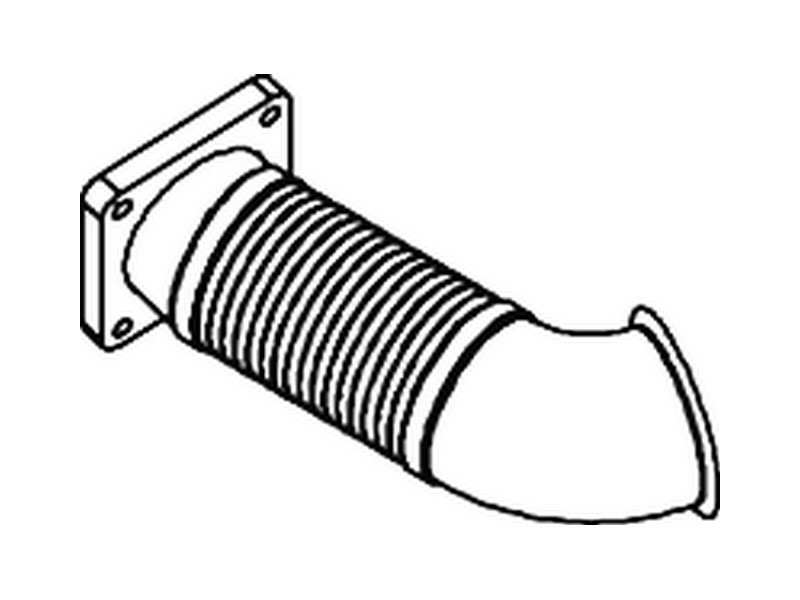 DINEX Exhaust flexible pipe 532885 Fitting Position: Front, Outlet O [mm]: 137, Height [mm]: 150, Width [mm]: 150, Length [mm]: 450