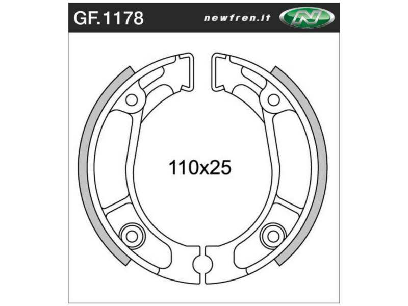 NEWFREN Bremsbacke für Motorräder 10469550 WATERPROOF