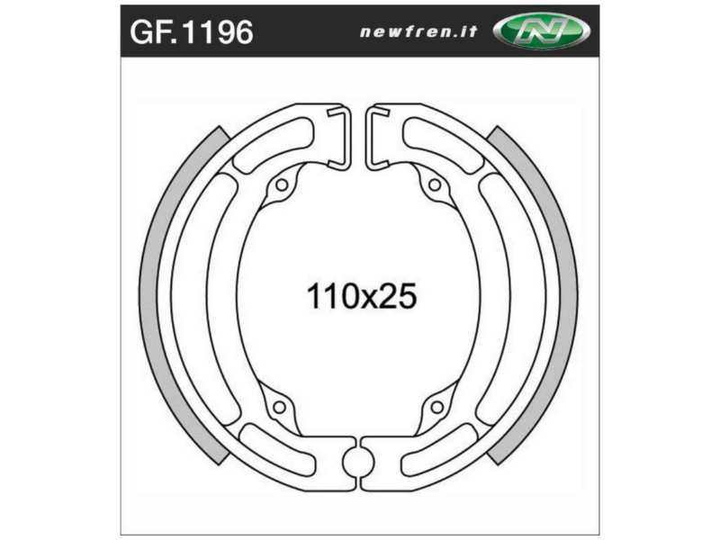 NEWFREN Bremsbacke für Motorräder 10469580 WATERPROOF