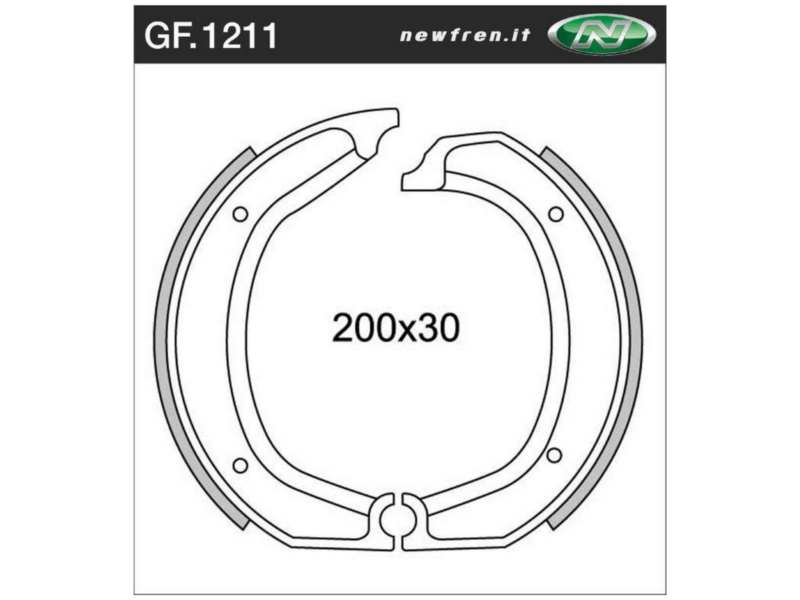 NEWFREN Bremsbacke für Motorräder 10469603 WATERPROOF