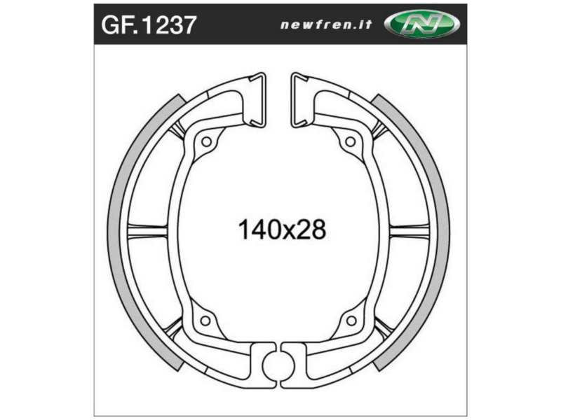 NEWFREN Bremsbacke für Motorräder 10469648 WATERPROOF