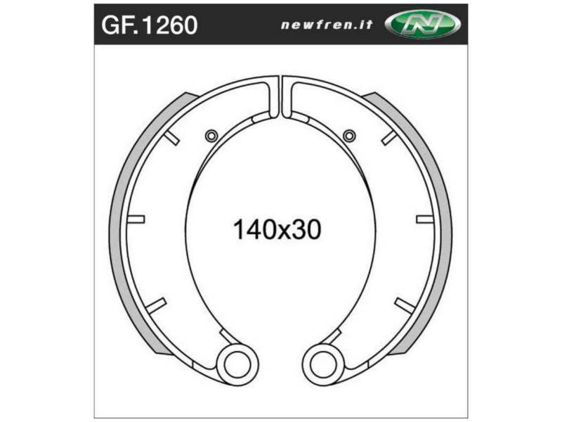 NEWFREN Bremsbacke für Motorräder 10469687 WATERPROOF