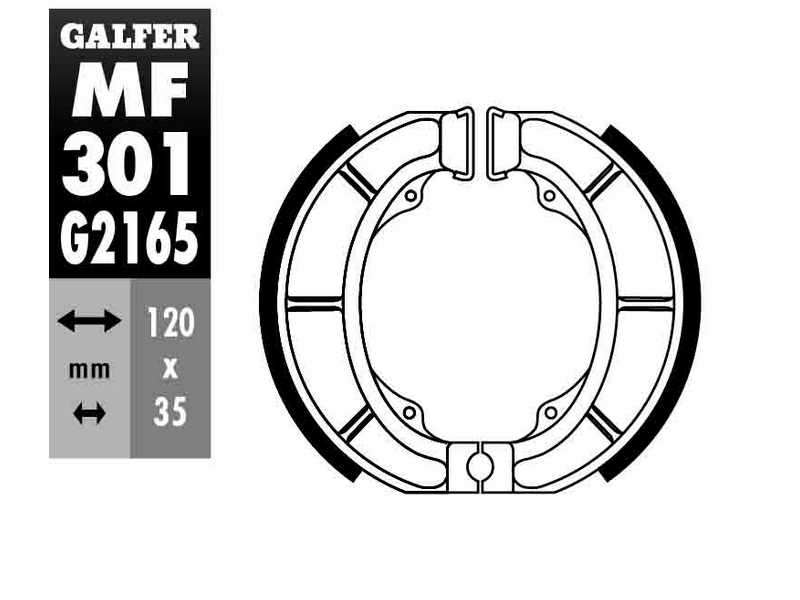 GALFER MOTO Brake shoe for motorcycle 10600689 Scooter, Off-Road, Street