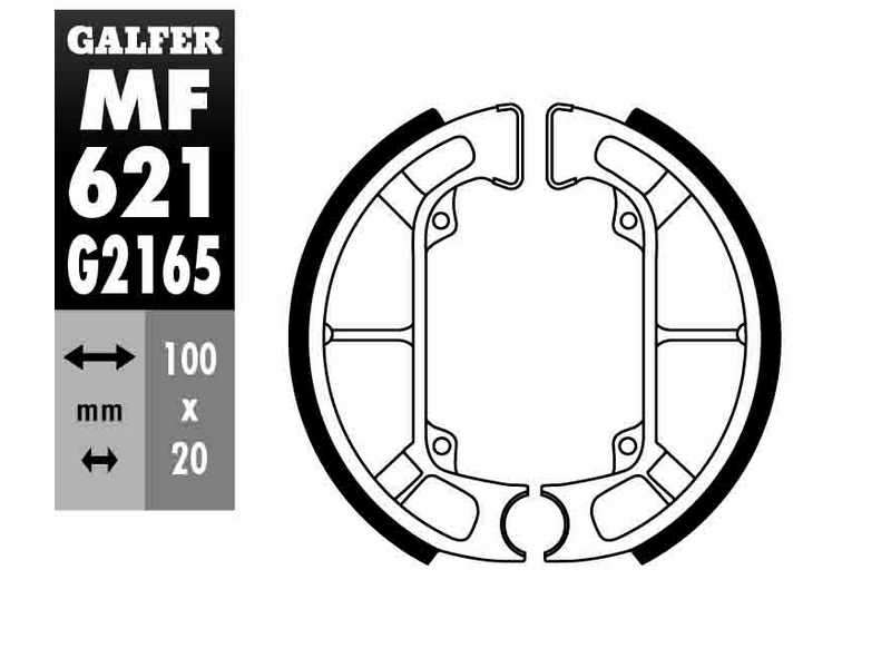 GALFER MOTO Bremsbacke für Motorräder 10609602 Scooter, Offroad, Straße