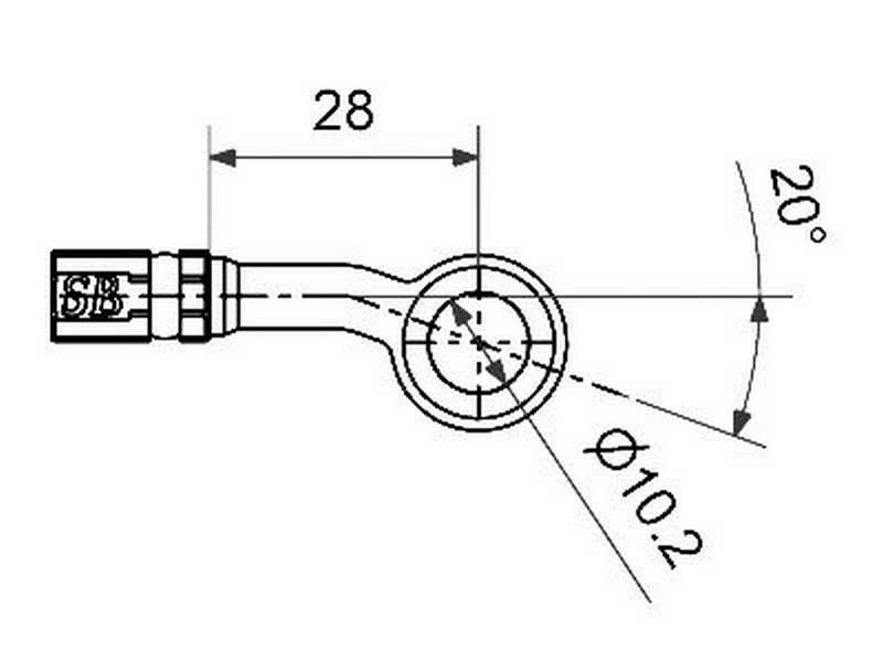 HIGHWAY HAWK Bremsleitung Verschraubung 118041 Eoxy, seitliche 20 ° -Staper