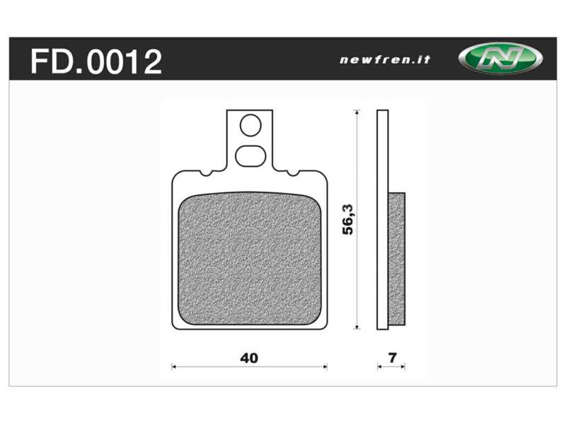 NEWFREN Bremsbeläge für Motorräder 10469771 Scooter, aktiv, organisch, gesetzt, für eine Bremsscheibe!