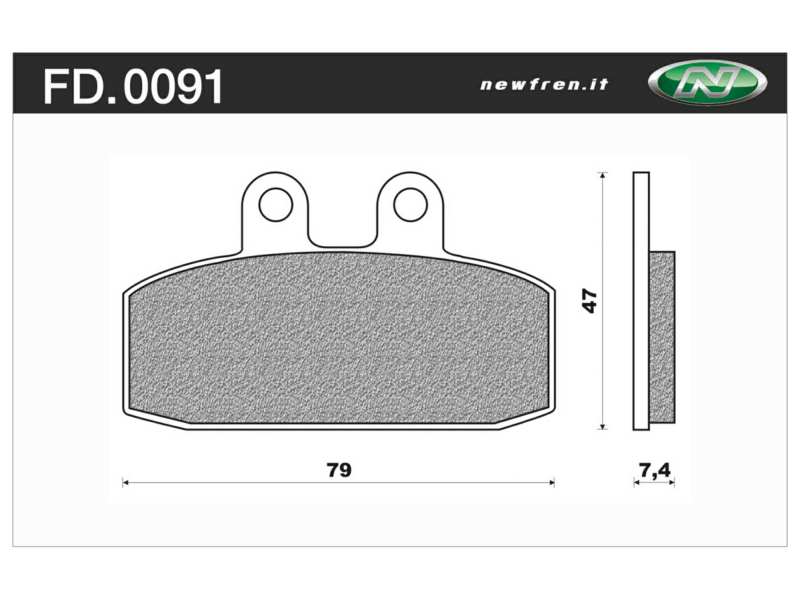 NEWFREN Bremsbeläge für Motorräder 10493793 Scooter, aktiv, organisch, gesetzt, für eine Bremsscheibe!