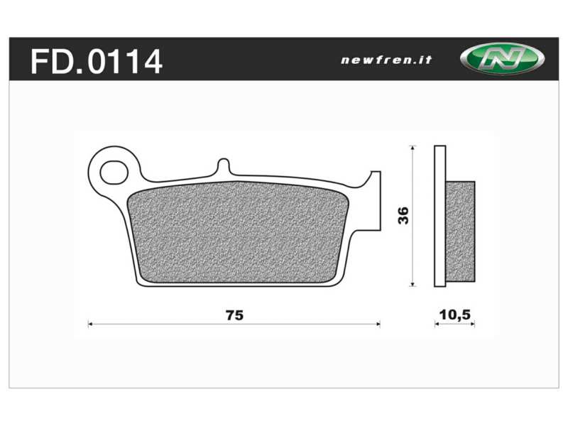 NEWFREN Bremsbeläge für Motorräder 10494148 Offstraße, unbefestigte, biologische, festgelegte, für eine Bremsscheibe!