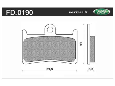 NEWFREN Brake pad for motorcycle