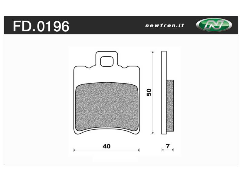 NEWFREN Bremsbeläge für Motorräder 10612005 Scooter, aktiv, organisch, gesetzt, für eine Bremsscheibe!