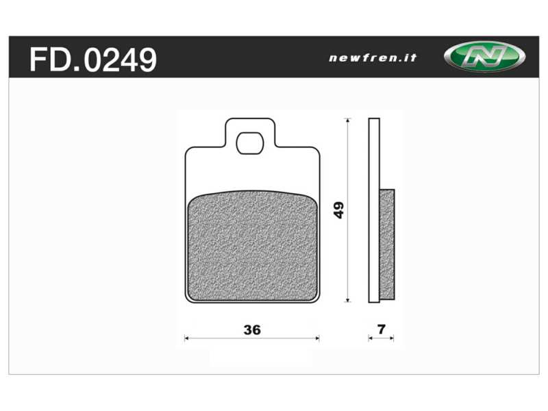 NEWFREN Bremsbeläge für Motorräder 10612087 Scooter, Elite, Bio, Set, für eine Bremsscheibe!