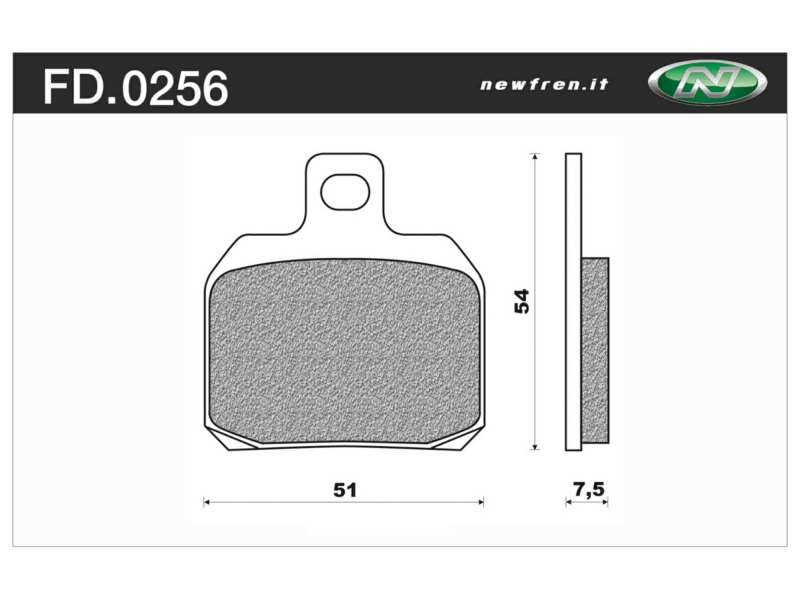 NEWFREN Bremsbeläge für Motorräder 10612106 Scooter, aktiv, organisch, gesetzt, für eine Bremsscheibe!