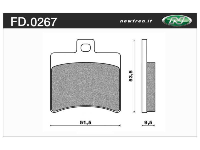 NEWFREN Bremsbeläge für Motorräder 10612135 Scooter, Elite, Bio, Set, für eine Bremsscheibe!