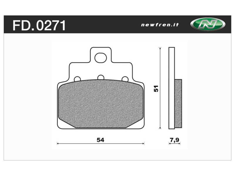 NEWFREN Brake pad for motorcycle 10612142 Scooter, Active, Organic, Set, for a Brake Discs!
