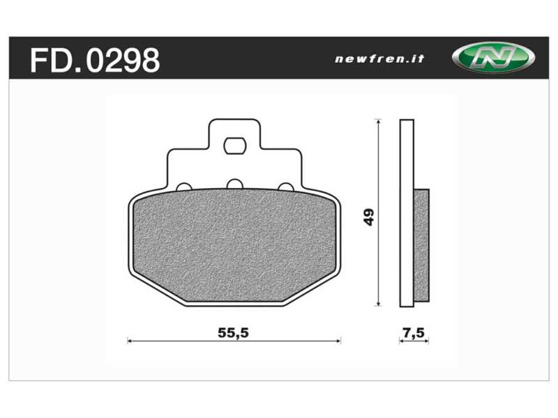 NEWFREN Bremsbeläge für Motorräder 10612171 Scooter, aktiv, organisch, gesetzt, für eine Bremsscheibe!