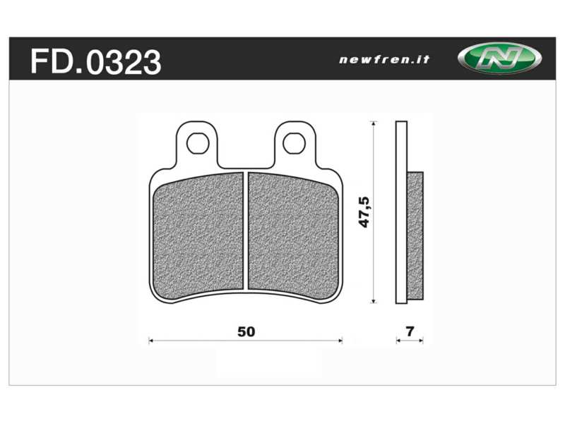 NEWFREN Bremsbeläge für Motorräder 10612204 Scooter, aktiv, organisch, gesetzt, für eine Bremsscheibe!