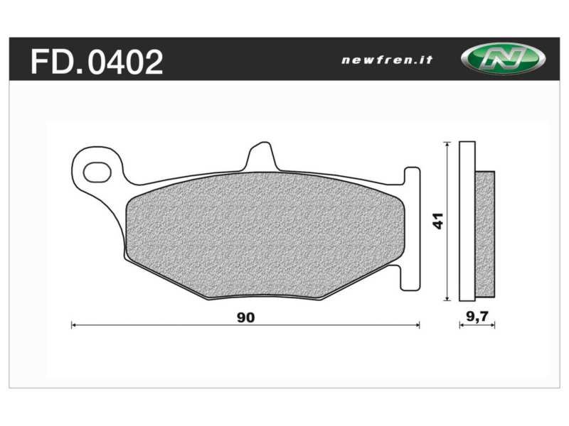 NEWFREN Brake pad for motorcycle 10612308 Road, Touring, Organic, Set, For a Brake Discretion!