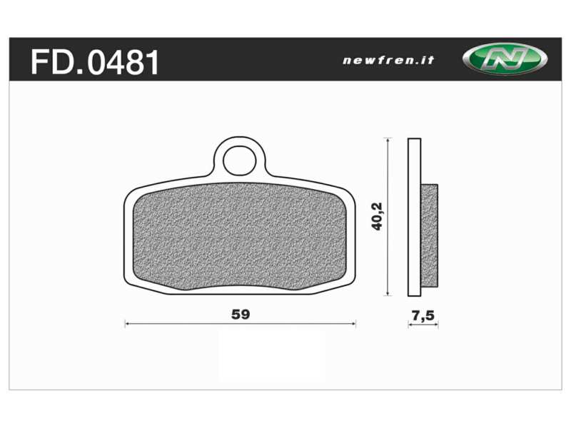 NEWFREN Brake pad for motorcycle 10612383 Off-Road, Dirt Sintered, Set, For a Brake Discrem!