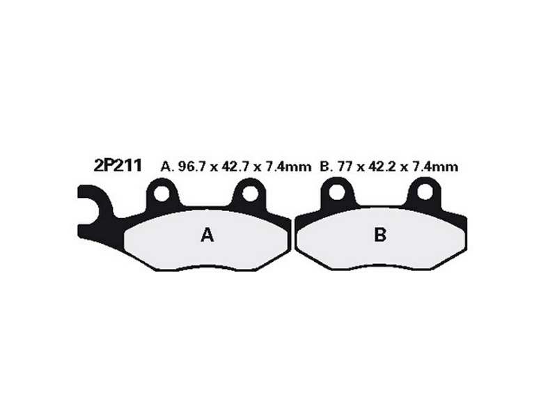 NISSIN Brake pad for motorcycle 10930640 Semi-Metallic, On Road, Set, for a Brake Discrem!