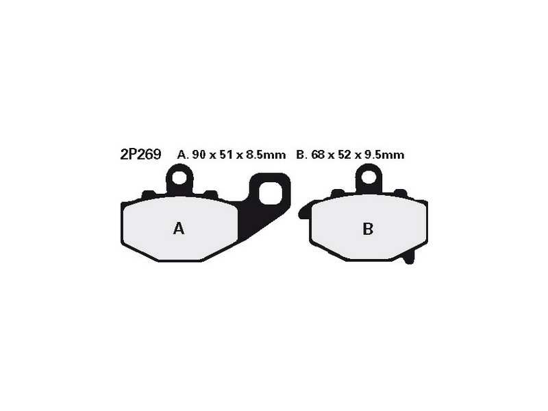 NISSIN Brake pad for motorcycle 10930725 Semi-Metallic, On Road, Set, for a Brake Discrem!