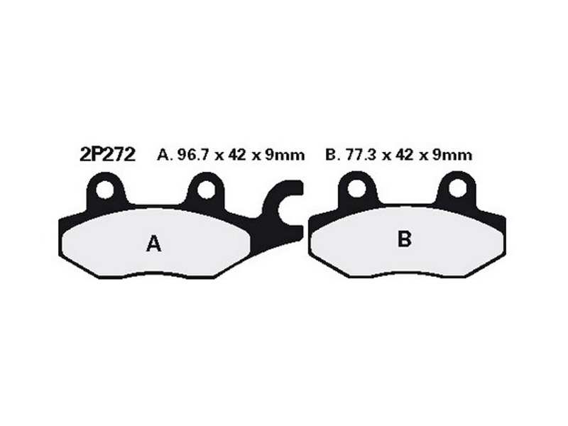 NISSIN Brake pad for motorcycle 10930730 Semi-Metallic, On Road, Set, for a Brake Discrem!