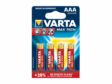 VARTA Batterie 124900 Mikro (LR03), (4 PCs) 1,5 V 3.