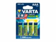 VARTA Batterie (wiederaufladbar) 124941 Mikro (800 mAh), 4 Packungen 3.