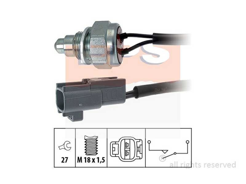 EPS-FACET Schalter. Rückfahrleuchte 10214362 Gewindemaß: M18x1,5, Schlüsselweite: 27