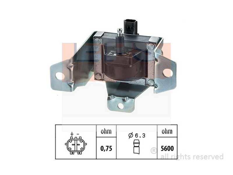 EPS-FACET Zündspule 199008 Widerstand [Ohm]: 0,75, 5600