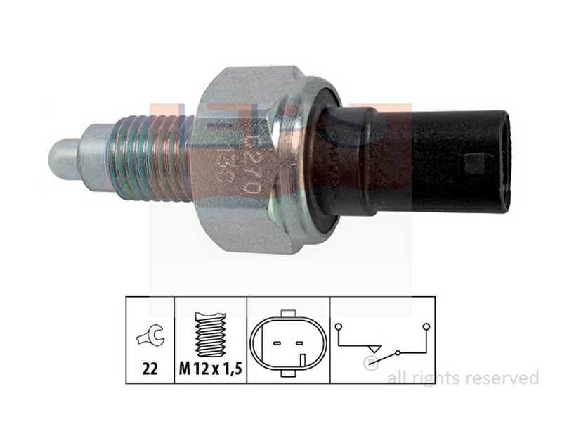 EPS-FACET Schalter. Rückfahrleuchte 10214511 Gewindemaß: M12x1,5, Schlüsselweite: 22