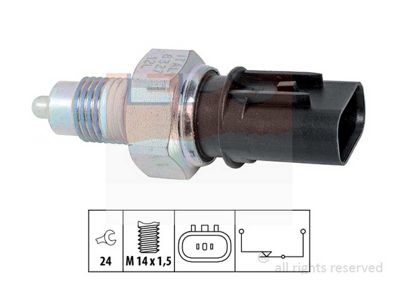 EPS-FACET Schalter. Rückfahrleuchte 10214515 Gewindemaß: M14x1,5, Schlüsselweite: 24