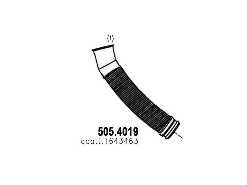 ASSO Exhaust flexible pipe 554581 Exhaust System: for Exhaust Pipe, Fitting Position: Front