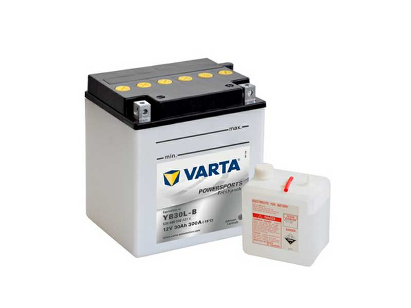 VARTA Batterie 129675 12V. 30ah. Besser+. Elektrolytverpackung. HKB: YB30L-B Achtung! Gemäß der Regulierung 2019/1148 kann die Europäische Union das Produkt nur als Fahrzeugreparaturwerkstatt im Rahmen der Regulierung (EU) 2019/1148 kaufen.
Spannung [V]: 12, Batterie-Kapazität [Ah]: 30, Kälteprüfstrom EN [A]: 300, Polanordnung: 0, Endpolart: Y4, Bodenleistenausführung: B00, Länge [mm]: 168, Breite [mm]: 132, Höhe [mm]: 176 Technische Information: Aufrechter Einbau Normale Vibrationsfestigkeit