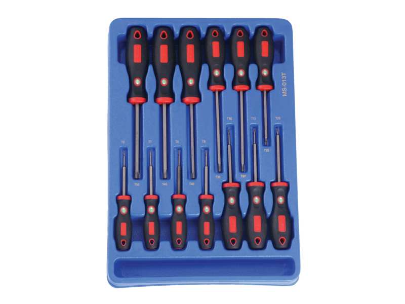 PUMA TOOLS Torx-screwdriver set 10867123 Genius Tools, tray, 13 pcs, T6-T50, 1/2 tray