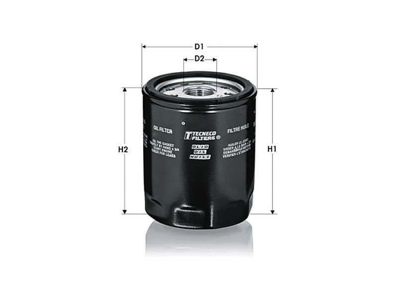 TECNECO FILTERS Ölfilter 81167 Höhe [mm]: 85, Gewindemaß: 3/4"-16, Außendurchmesser [mm]: 76, Filterausführung: Anschraubfilter, Innendurchmesser 1 [mm]: 72, Innendurchmesser 2 [mm]: 62
