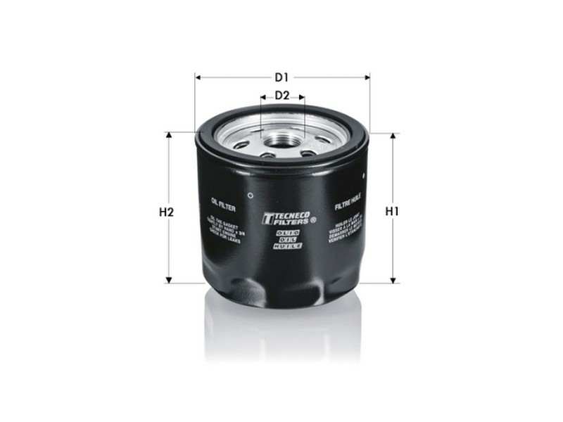 TECNECO FILTERS Ölfilter 81180 Höhe [mm]: 110, Gewindemaß: 11/16-16 UN, Durchmesser 1 [mm]: 96, Filterausführung: Anschraubfilter