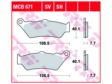 TRW Bremsbeläge für Motorräder 199133 Set, für eine Bremsscheibe!
Dicke/Stärke [mm]: 7,7, Höhe [mm]: 40,1, Breite [mm]: 108,5 2.