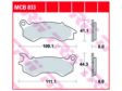 TRW Bremsbeläge für Motorräder 199818 Set, für eine Bremsscheibe!
Dicke/Stärke [mm]: 8, Höhe 1 [mm]: 41,1, Höhe 2 [mm]: 44,3, Länge 1 [mm]: 109,1, Länge 2 [mm]: 111,1 2.