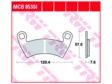 TRW Brake pad for motorcycle 199845 Set, for a brake disc!
Thickness [mm]: 7,5, Height [mm]: 57,2, Width [mm]: 120,4 2.