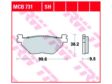 TRW Bremsbeläge für Motorräder 199282 Set, für eine Bremsscheibe!
Dicke/Stärke [mm]: 9,5, Höhe [mm]: 38,1, Breite [mm]: 99,6 2.