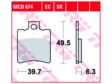 TRW Bremsbeläge für Motorräder 199144 Set, für eine Bremsscheibe!
Herstellereinschränkung: BREMBO, Dicke/Stärke [mm]: 6,3, Höhe [mm]: 49,5, Breite [mm]: 39,7 2.