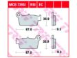 TRW Bremsbeläge für Motorräder 199304 Set, für eine Bremsscheibe!
Dicke/Stärke [mm]: 9,3, Höhe [mm]: 35,9, Breite [mm]: 67 2.