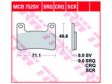 TRW Bremsbeläge für Motorräder 199338 Set, für eine Bremsscheibe!
Dicke/Stärke [mm]: 8, Höhe [mm]: 49,6, Breite [mm]: 71,1 2.