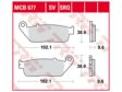 TRW Bremsbeläge für Motorräder 199148 Set, für eine Bremsscheibe!
Dicke/Stärke [mm]: 9,6, Höhe [mm]: 38,9, Breite [mm]: 102,1 2.