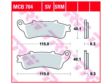 TRW Bremsbeläge für Motorräder 199228 Set, für eine Bremsscheibe!
Dicke/Stärke [mm]: 8,3, Höhe [mm]: 40,1, Breite [mm]: 115 2.